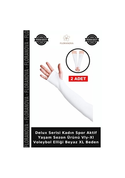 Delux Serisi Kadın Spor Aktif Yaşam Sezon Ürünü Vly-xl Voleybol Elliği Beyaz Xl Beden