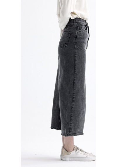 Pass&pass 2100-etek Kadın Likralı Önden Yırtmaçlı Jeans Kot Denim Uzun Etek Gri Pass&pass 2100-etek Kadın Likralı Önden Yırtmaçlı Jeans Kot Denim Uzun Etek Gri