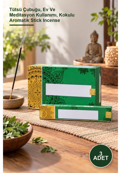 3 Adet Arruda Aromalı Tütsü Tütsü Çubuğu, Ev Ve Meditasyon Kullanımı, Kokulu Aromatik Stick Incense