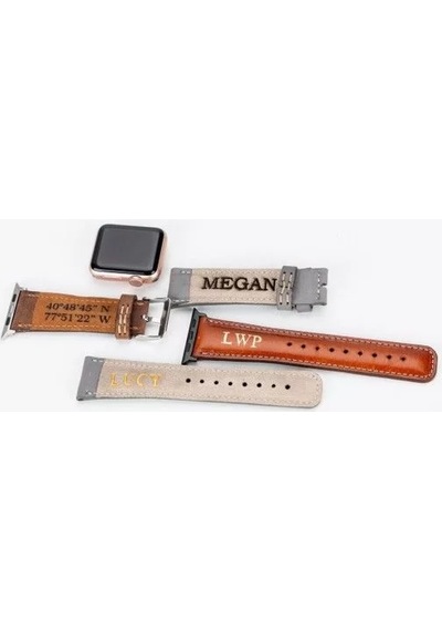 Apple Watch Uyumlu Deri Kordon 42-44-45mm Nm3-as2 Taba Diğer