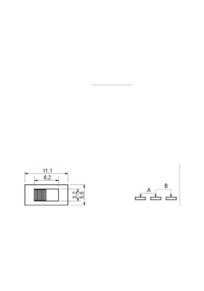 IC208A 6 Pin ON-OFF-ON Sürgülü Anahtar