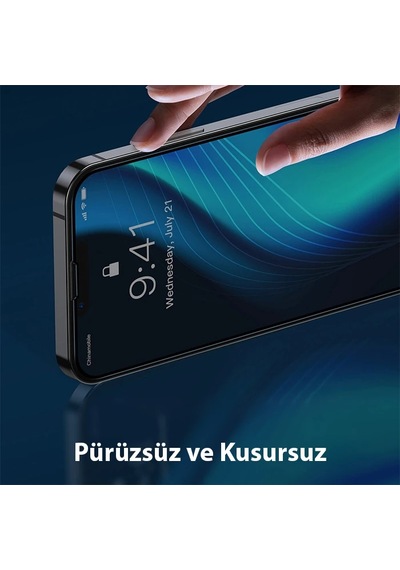 Baseus iPhone Uyumlu 13 Pro Max 6.7 0.3mm Tempered Full-glass Cam Ekran Koruyucu 2 Adet Set- 5775