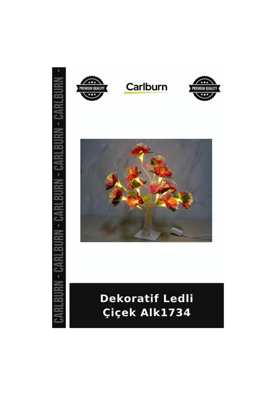 Özel Üretim Aydinlatmali Ev Dekorasyonu Tasarim Aksesuar Dekoratif Ledli Çiçek Alk1734 Çok Renkli