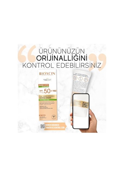Bioxcin Sun Care Akneye Eğilimli Ciltler Için Renkli Güneş Kremi 50 Spf - Akne, Dry Touch, Mat Tinted