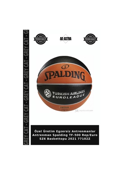 Özel Üretim Egzersiz Antrenmanlar Antrenman Spalding Tf-500 Rep/euro Sz6 Baskettopu 2021 77102z