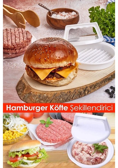 Hamburger Press Ve Köfte Kalıbı 2 Adet Hamburger Köfte Şekillendirici Hamburger Yapma Aparat Diğer
