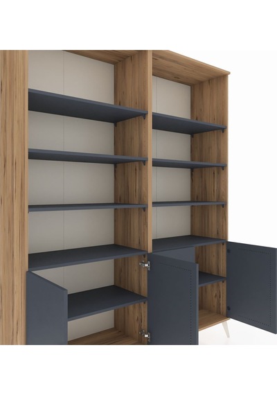 Hyperion Gardrop 10 Raflı 4 Kapaklı 176x44x221 Çam-antrasit Antrasit Hyperion Gardrop 10 Raflı 4 Kapaklı 176x44x221 Çam-antrasit Antrasit