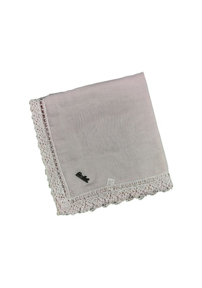 Mim Eşarp Enba Pamuklu İğne Oyalı Namaz Ve Mevlüt Örtüsü 110x110 Cm Pudra