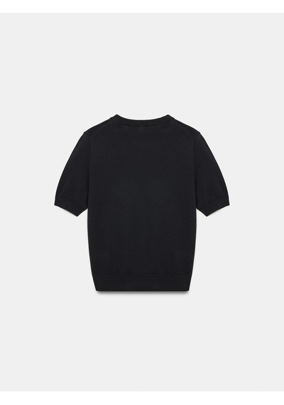 Dilvin 10872 Lyocell Karışımlı Minimal Bluz-siyah
