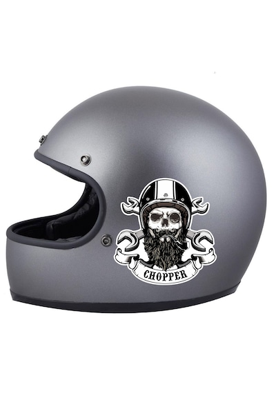 Chopper Kurukafa Sticker - Motosiklet Araba Oto Motor Cam Sticker - 00072 10X9 Cm