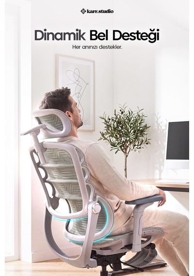 Rosso Ergonomik Çalışma Koltuğu - Su Yeşili