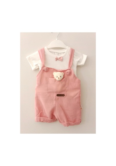 Canini Ayıcıklı Kız-erkek Keten Salopet 2li Takım Baby&kıds 6-9-12 Ay Acık Pembe Acık Pembe Canini Ayıcıklı Kız-erkek Keten Salopet 2li Takım Baby&kıds 6-9-12 Ay Acık Pembe Acık Pembe