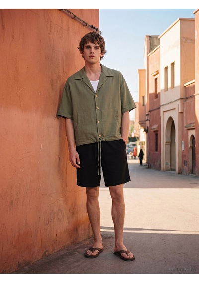 Lcw Vision Haki Loose Fit Erkek Gömlek