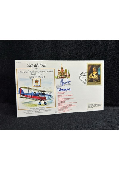 1989 İngiltere Kraliyet Hava Kuvvetleri Prens Edward Moskova Ziyareti İmzalı Limited Royal Air Force Raf