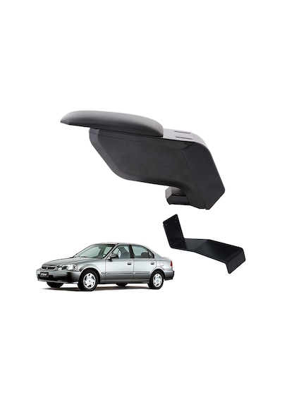 Honda Civic 1996 Delmesiz Çelik Ayaklı Siyah Kolçak Kol Dayama