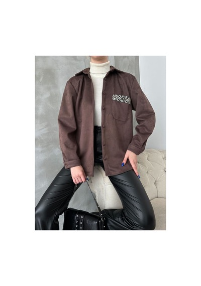 Verymoda Süet Gömlek - F1517 Kahve