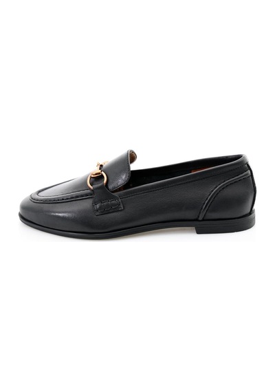 Siyah Deri Loafer 34306-Siyah