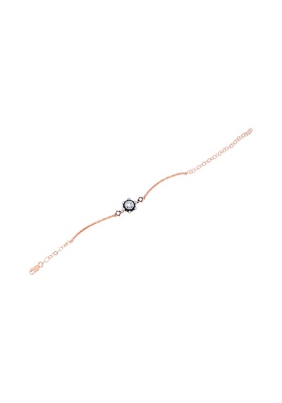 Diamond Line - Gülaylar 8 Ayar Altın Elmas Görünümlü Bileklik Sarı Altın