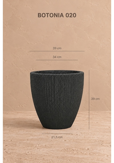 Bostann Dekoratif Saksı - Botonıa 020 - 30l - Antrasit 30 Lt