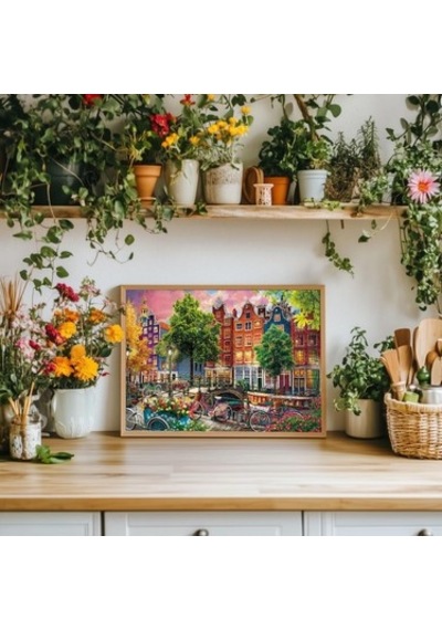 1000 Parça Amsterdam'da Güzel Gün Batımı Bulmacası