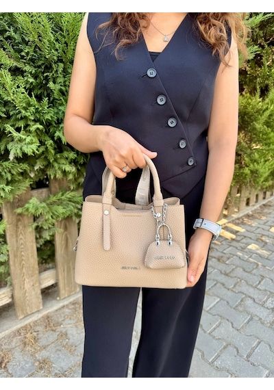 Just Polo Kadın Orta Boy Ayarlanabilir Askılı Lüks El & Omuz Çantası Shoulder Bag Ebat : 28 X 20 Cm Kum 82723574