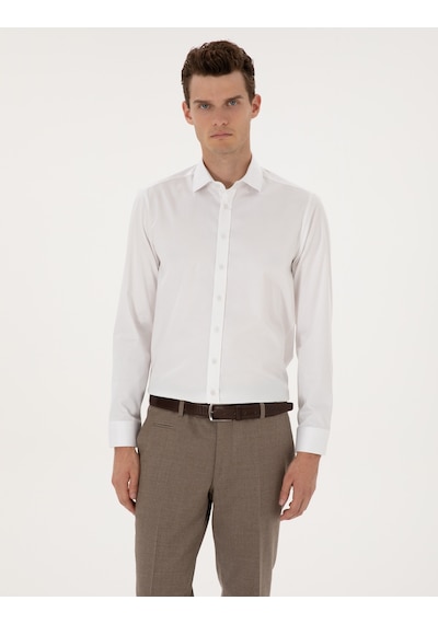 Pierre Cardin Erkek Beyaz Gömlek Basic 50313178-vr013 Beyaz