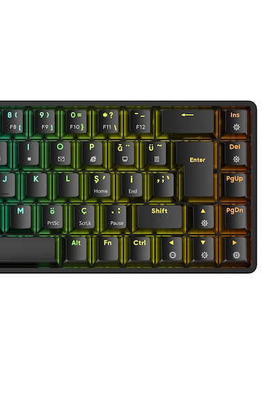 Havit Gamenote Kb860l-tur Rgb Mekanik Gaming Klavye - 69 Tuşlu, Red Switch - Siyah