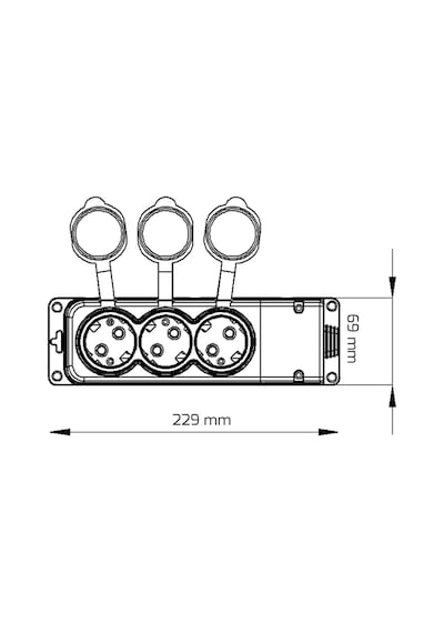 Bylion 20 M 3x2.5 MM 3'lü Grup Priz Uzatma Kablo (Kauçuk Priz. Fiş)
