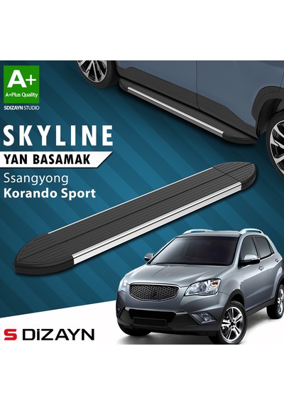 S-dizayn Ssangyong Korando Sport Skyline Krom Yan Basamak 183 Cm 2019 Üzeri A+ Kalite