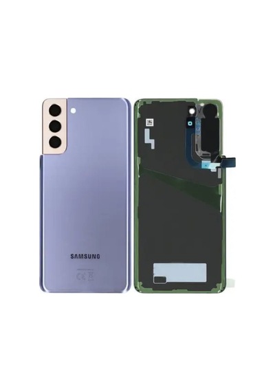 Samsung S21 Plus Mor Uyumlu Kamera Camlı Arka Cam Batarya Pil Kapağı Telefon Arka Kapak 16505114