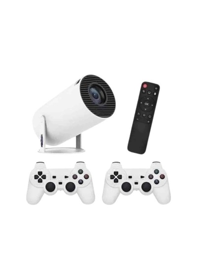 4k Wireless Çift Kollu Kumandalı Oyun Projeksiyonu Retro Video Oyunu Najmaddin