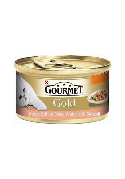 Gourmet Gold Parça Etli 4 Çeşit Karışık Konserve Yetişkin Kedi Maması 24 x 85 G