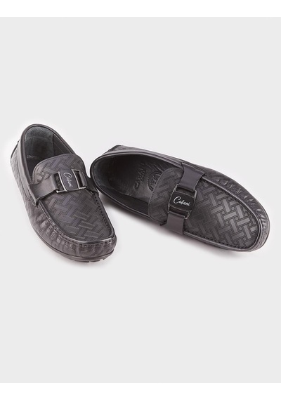 Cabani Hakiki Deri Siyah Erkek Loafer - Siyah