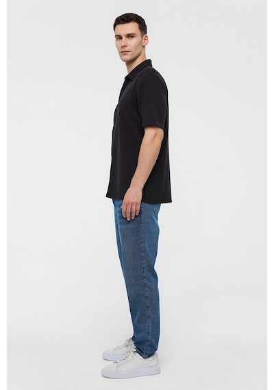 Backandbond Siyah Regular Fit Örme Gömlek
