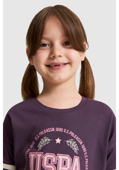 U.S. Polo Assn. Kız Çocuk Mor Pijama Takım 50326610-vr038