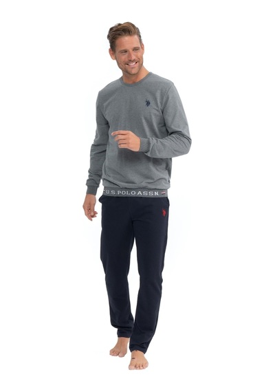 U.s. Polo Assn. 18815 Erkek Ev Giyim Uzun Kollu Pijama Takım 001
