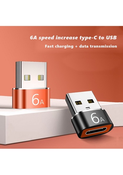 6a Tip C - Usb 3.0 Otg Adaptör Usb C Dişi - Usb Erkek Dönüştürücü, Siyah Çevirici