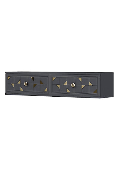 Da1207ag Moka Dresuar Ve Antre Rafı Antrasit-gold 120cm Antrasit - Altın