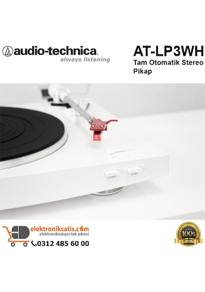 Audio Technica  At-Lp3Wh Tam Otomatik Stereo Pikap