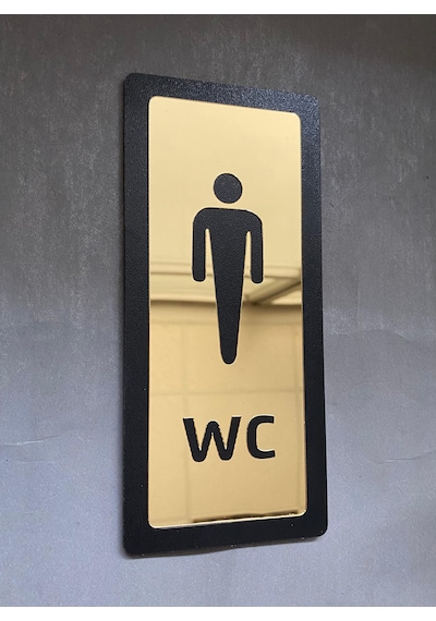 Wc Bay Ve Bayan Set Yönlendirme Levhası Gold Diamond Serisi