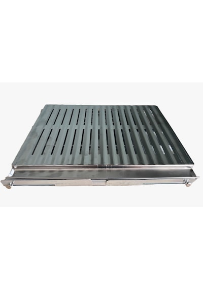 Despina Home Katlanabilir Krom Izgaralı Galvaniz Mangal Çantalı 0.60mm Kalın Gümüş