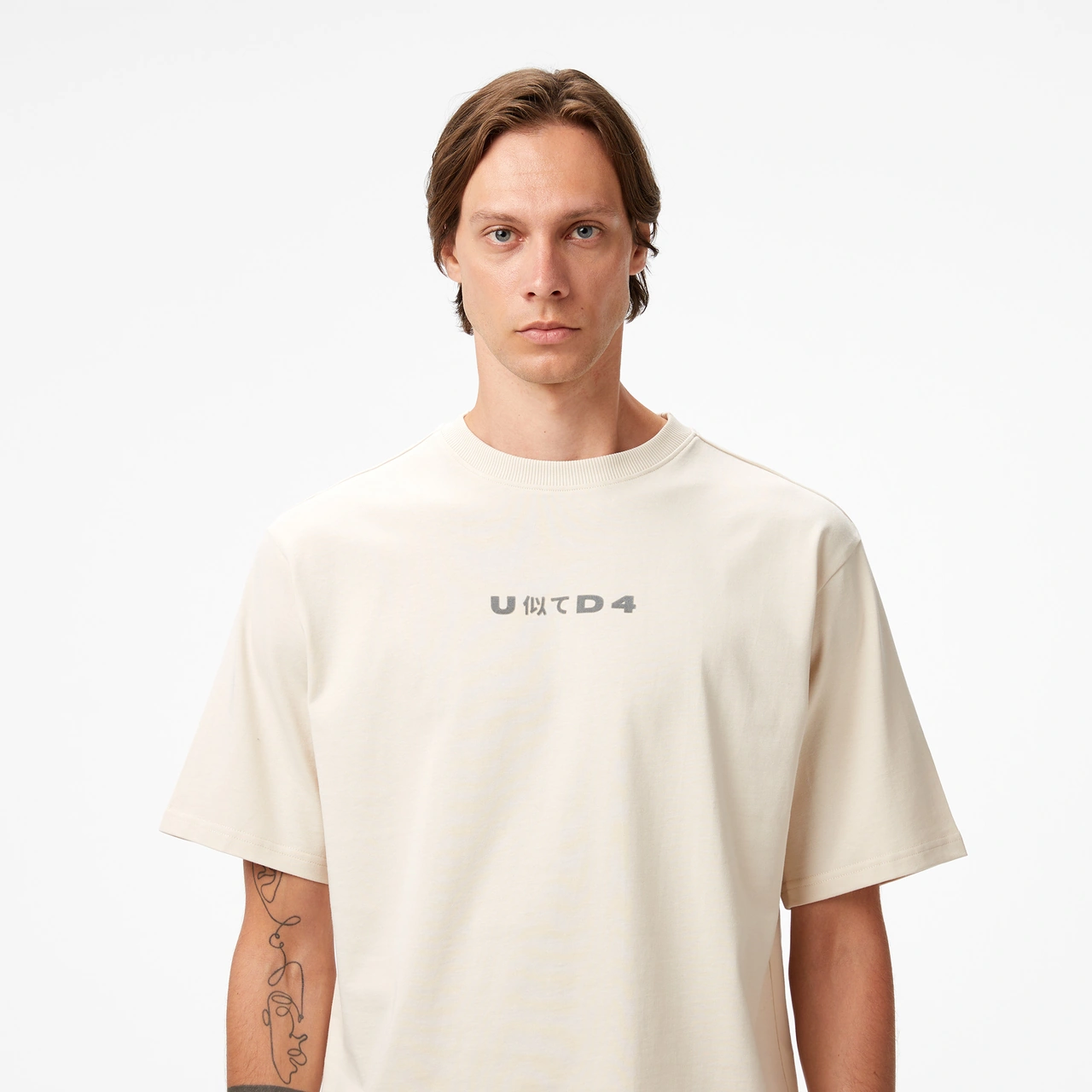 United4 Unıted4 Erkek Krem T-shirt Utms25aw Krem