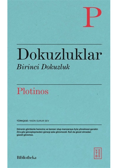 Dokuzluklar & Birinci Dokuzluk / Plotinos