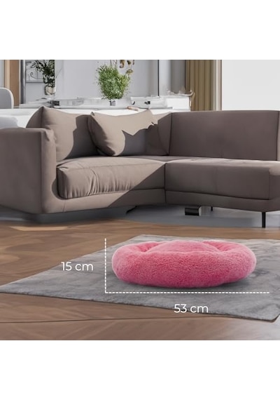 Ayrex Pugalo Peluş Kedi Ve Köpek Yatağı Beyaz Renkte, Pugalo Ekonomik Kedi Yatağı Pembe
