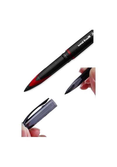 Siyah Pilot Kalem 3 Adet Uniball Air Mikro 0.5 Mm Roller Pilot Kalem Uba-188-m Roller Uçlu Liki Tek Renk