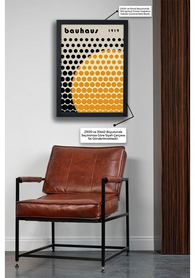 Bauhaus 1919 V1 Siyah Çerçeveli Tablo Poster