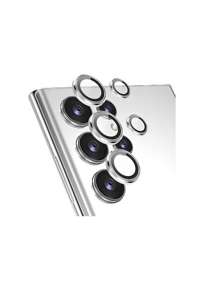 Samsung Galaxy Uyumlu S24 Ultra Metal Çerçeveli Kamera Koruma Lensi