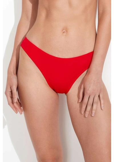 U.S. Polo Assn. Kadın Kırmızı Brazilian Bikini Alt Kırmızı