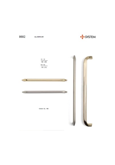 System Mobilya Kulbu Nikel Saten 160mm Kulp Sy8682 0160 Nb Çok Renkli