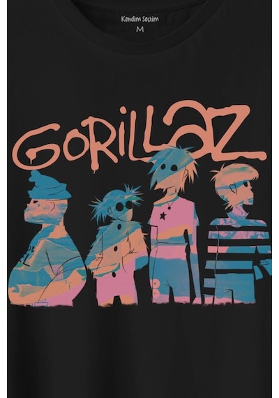 Gorillaz 2d Rock Blur Damon Albarn Feel Good Urban Baskılı Tişört Unisex T-shirt 001